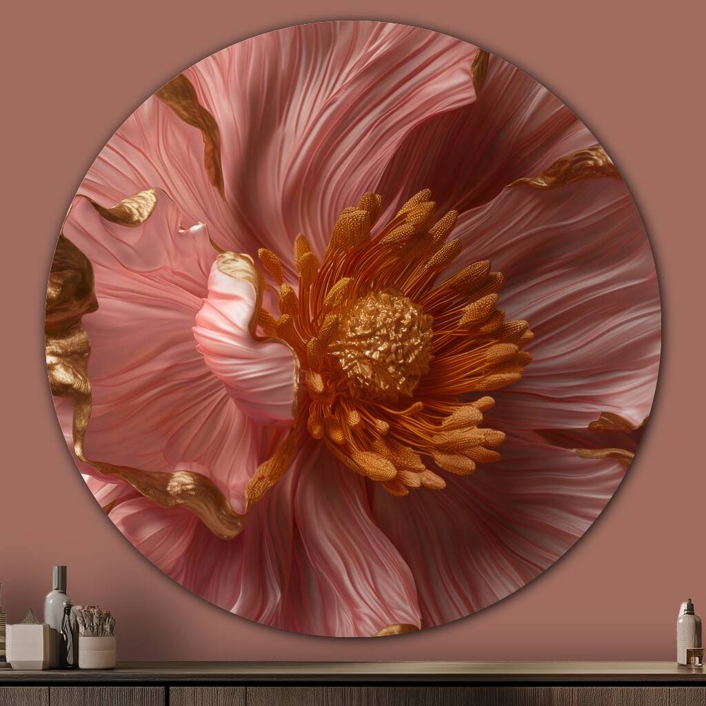 Bekijk Pinkgold Flower (Rond)