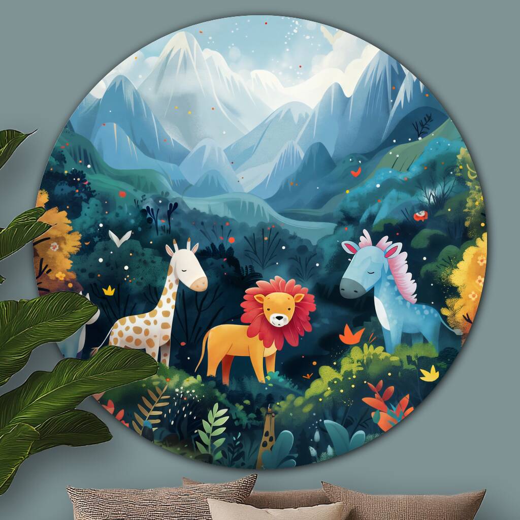 Bekijk Animal Jungle (Rond)