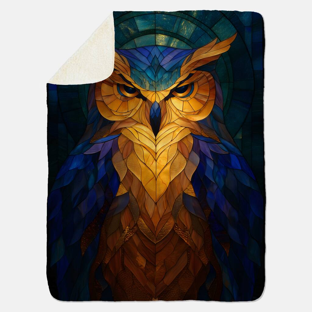 Bekijk Stained Glass Owl (Knuffeldeken)