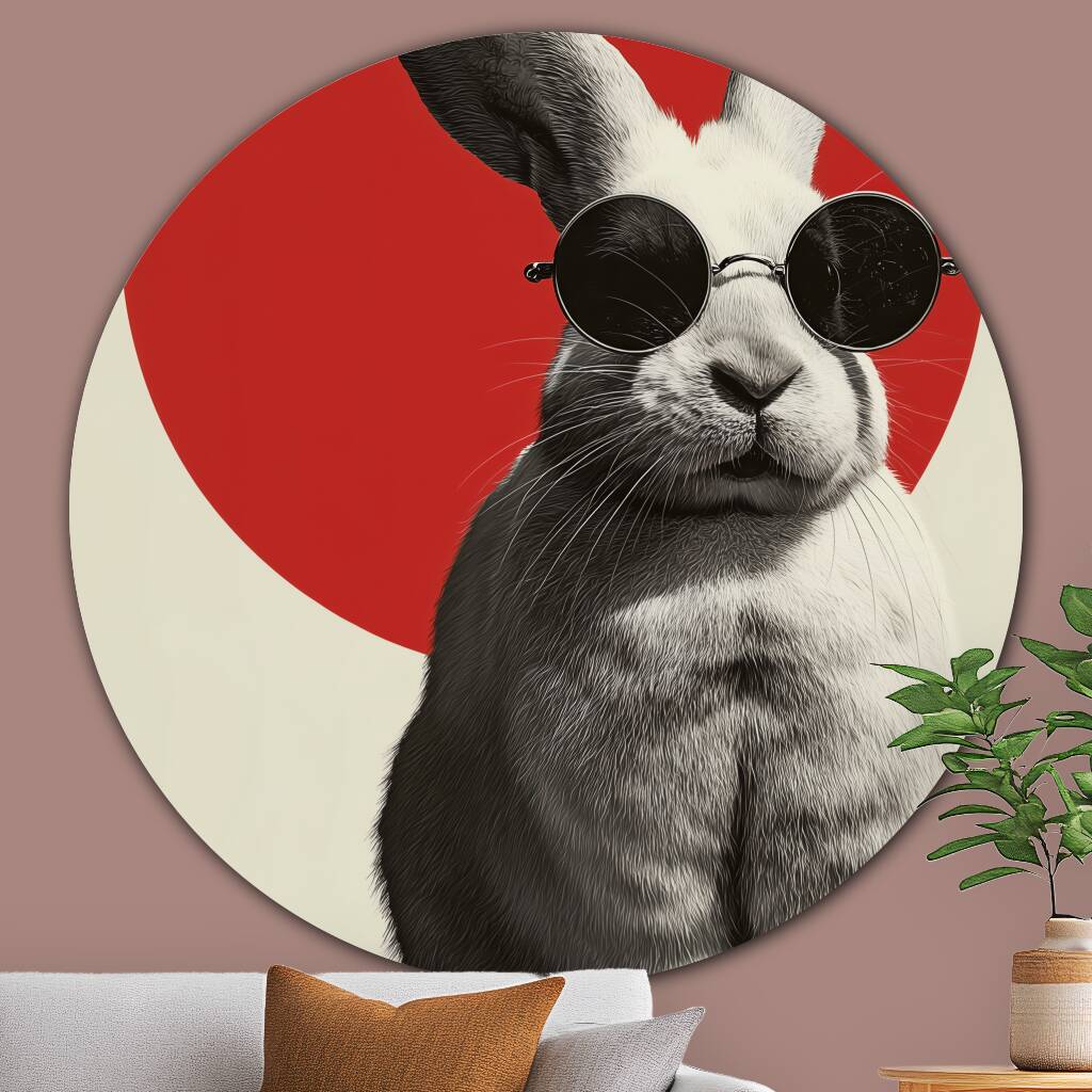 Bekijk Cool Bunny (Rond)