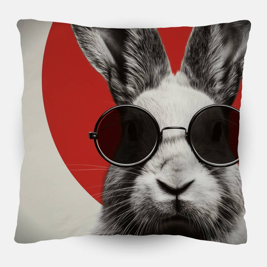 Bekijk Cool Bunny Portrait (Sierkussen)