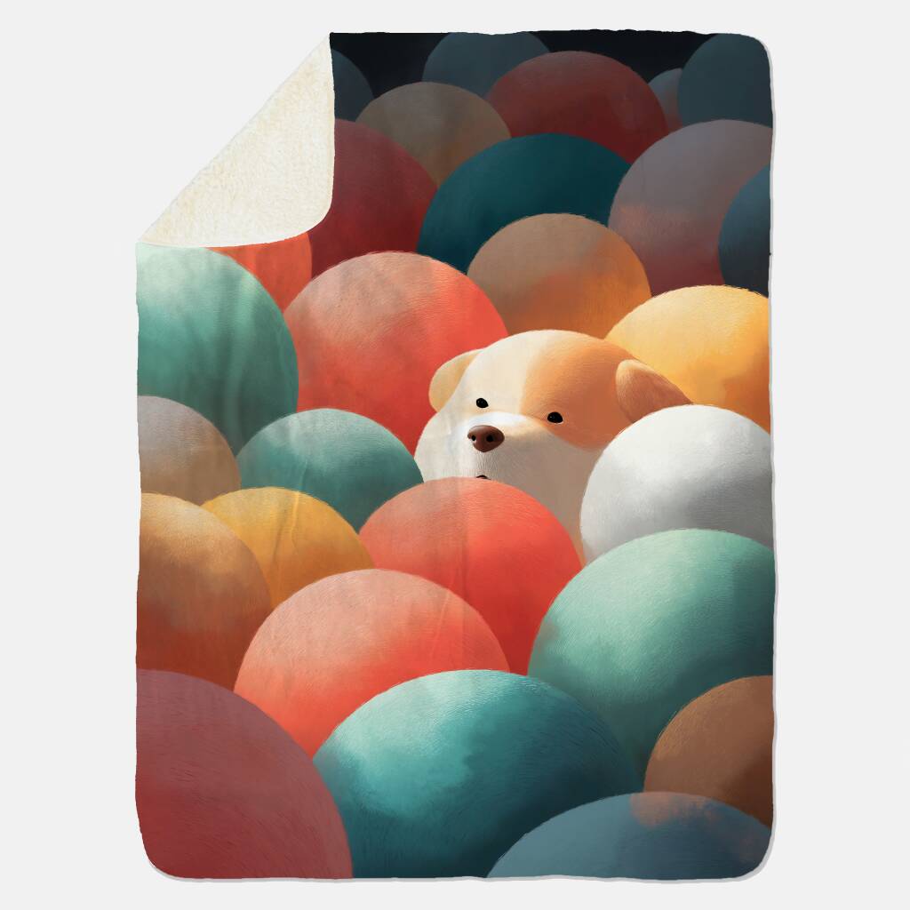 Bekijk Dog Balloons (Knuffeldeken)