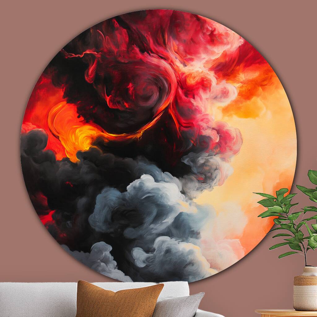 Bekijk Smoke and Fire (Rond)