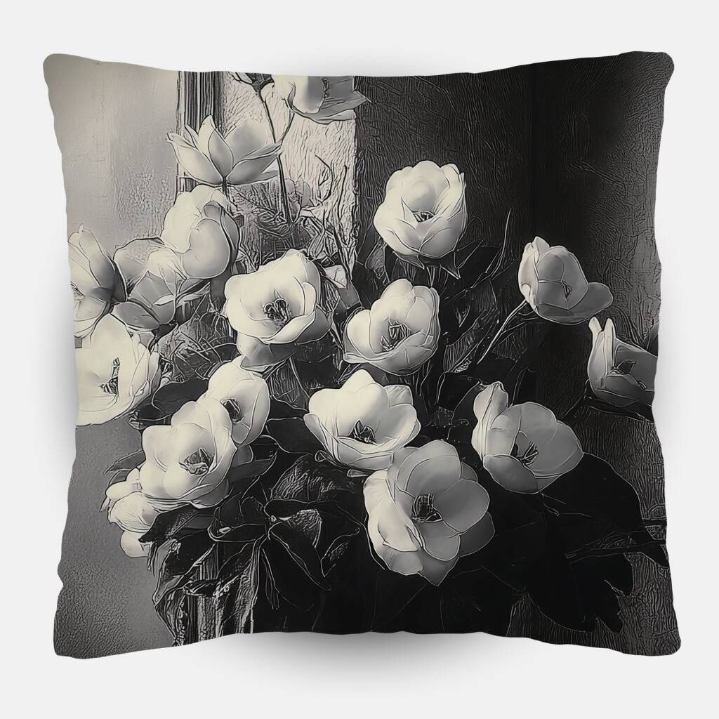 Bekijk Monochrome Bouquet (Sierkussen)