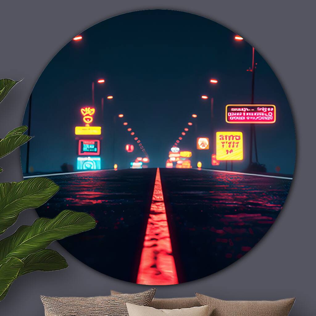 Bekijk Pink lit Road (Rond)