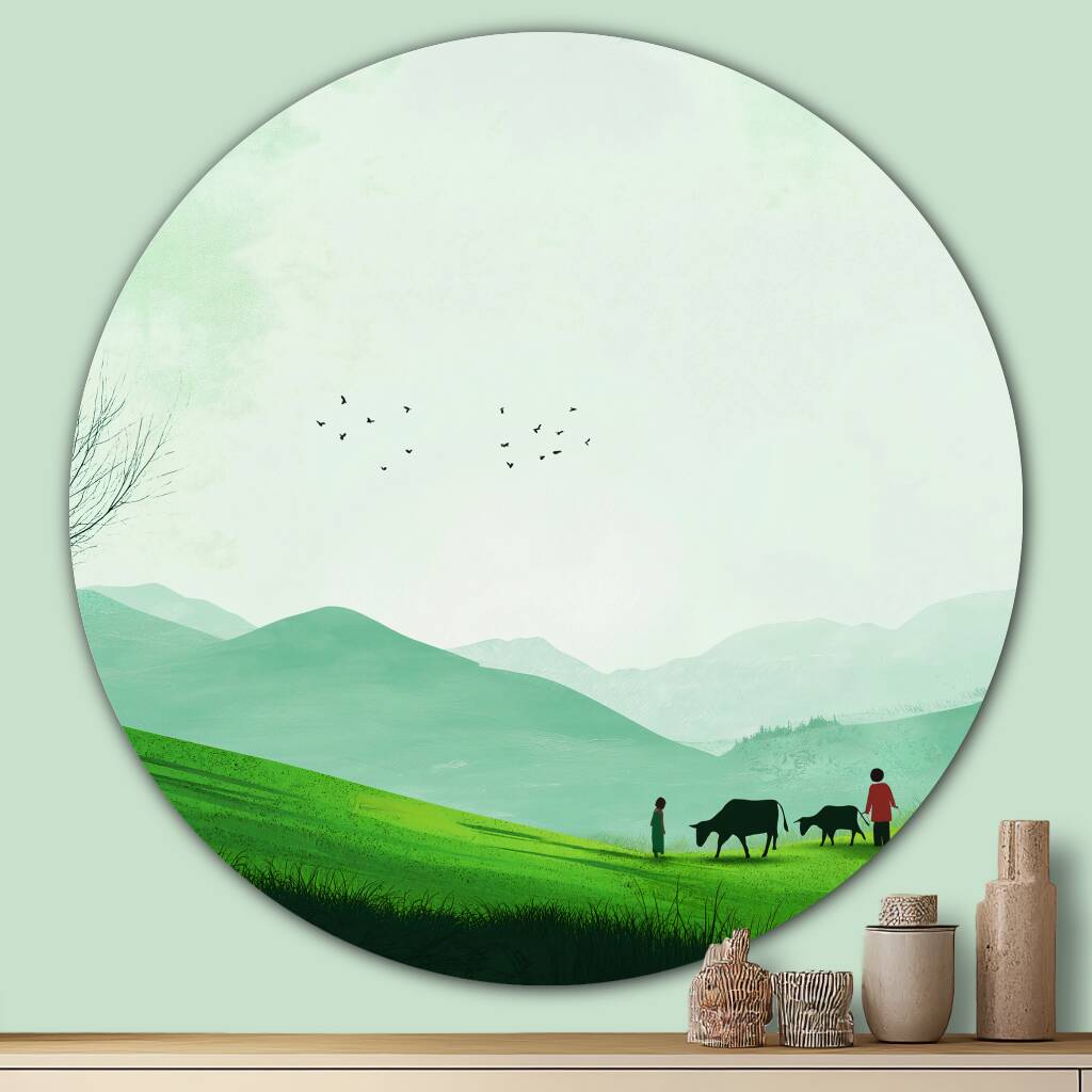 Bekijk Green Fields (Rond)