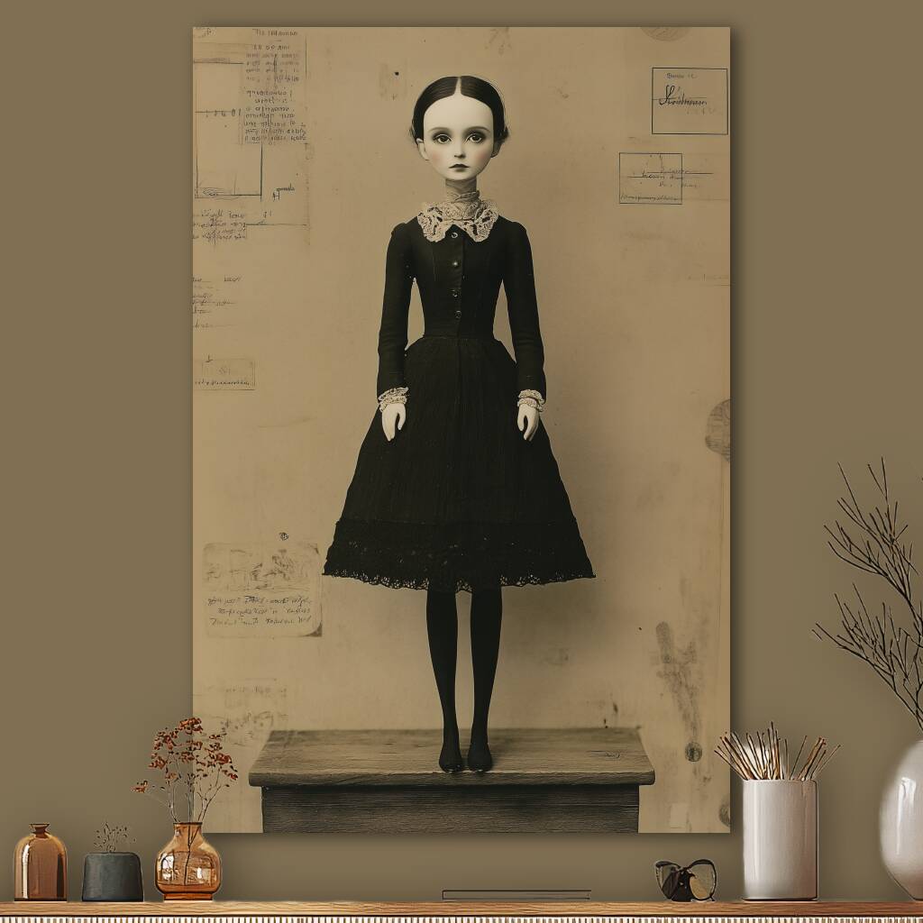 Bekijk Black Dress Doll (Staand)