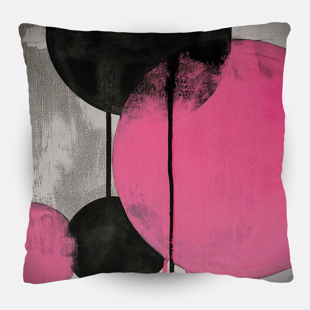Bekijk Black and Pink Spots (Sierkussen)