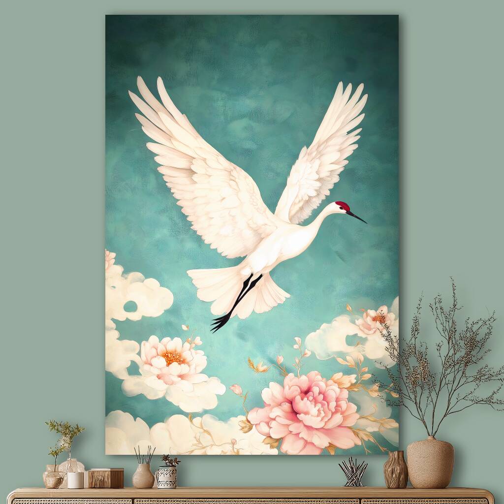 White Flying Crane sfeer foto