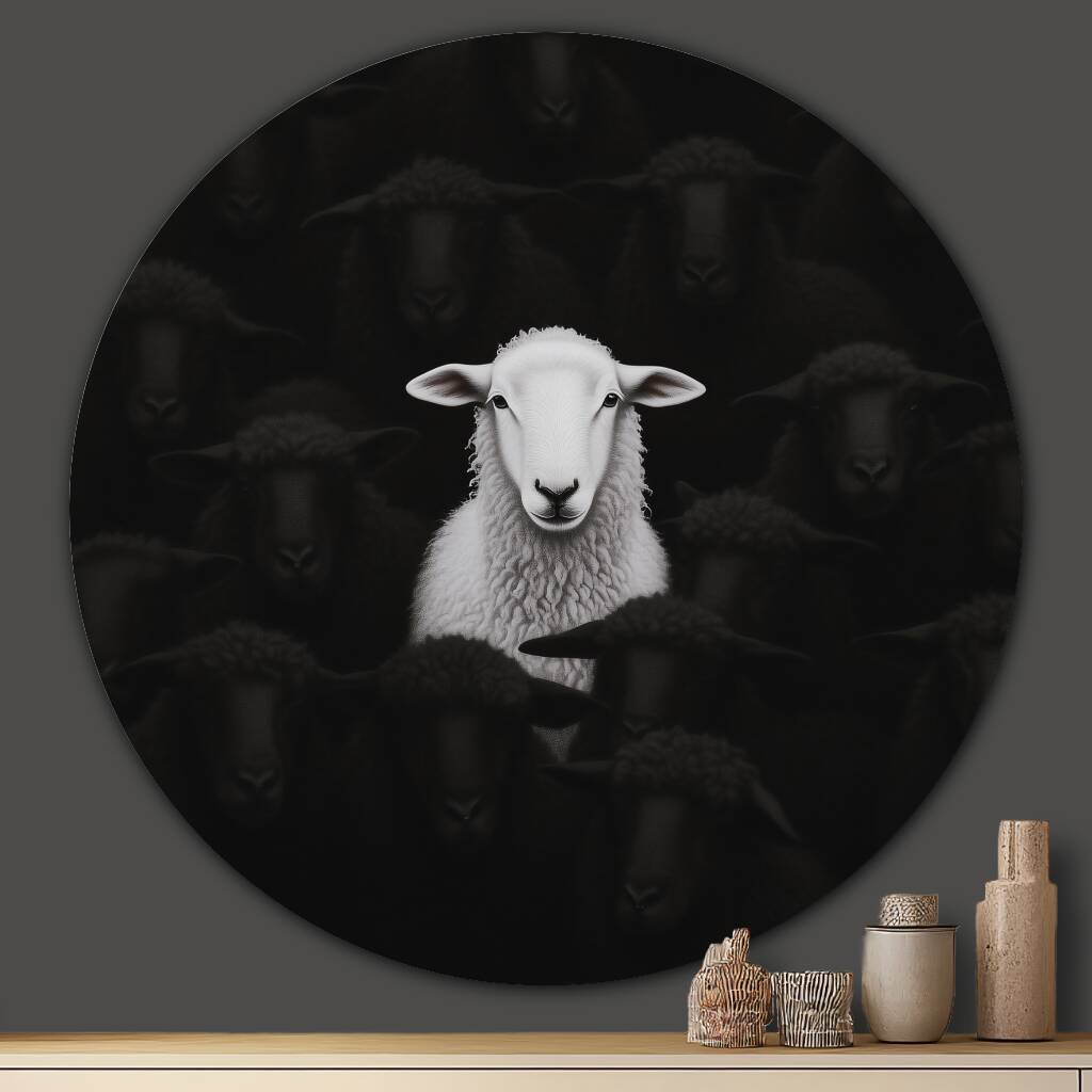 Bekijk The White Sheep (Rond)