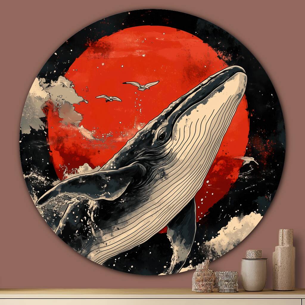 Red Sun Whale sfeer foto