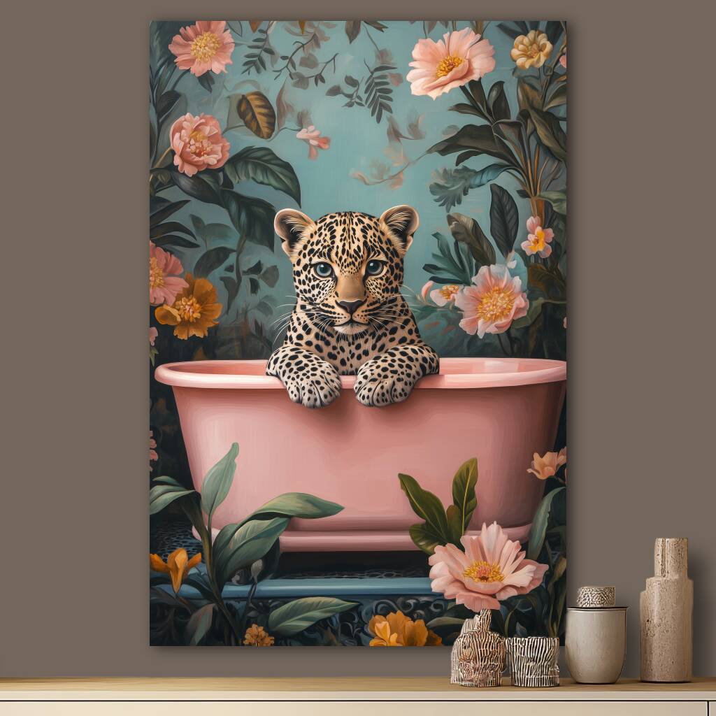 Bekijk Bathing Leopard (Staand)