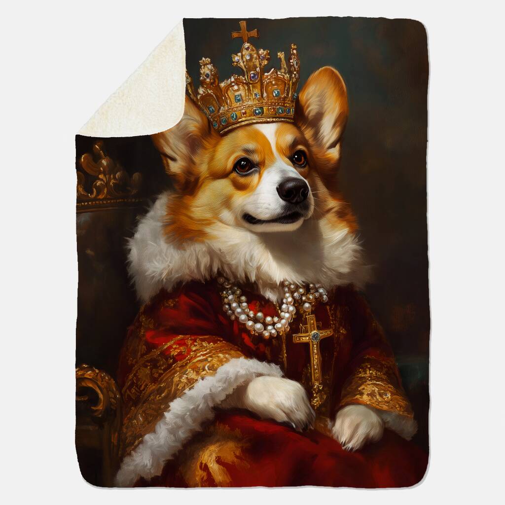 Bekijk Corgi Queen (Knuffeldeken)
